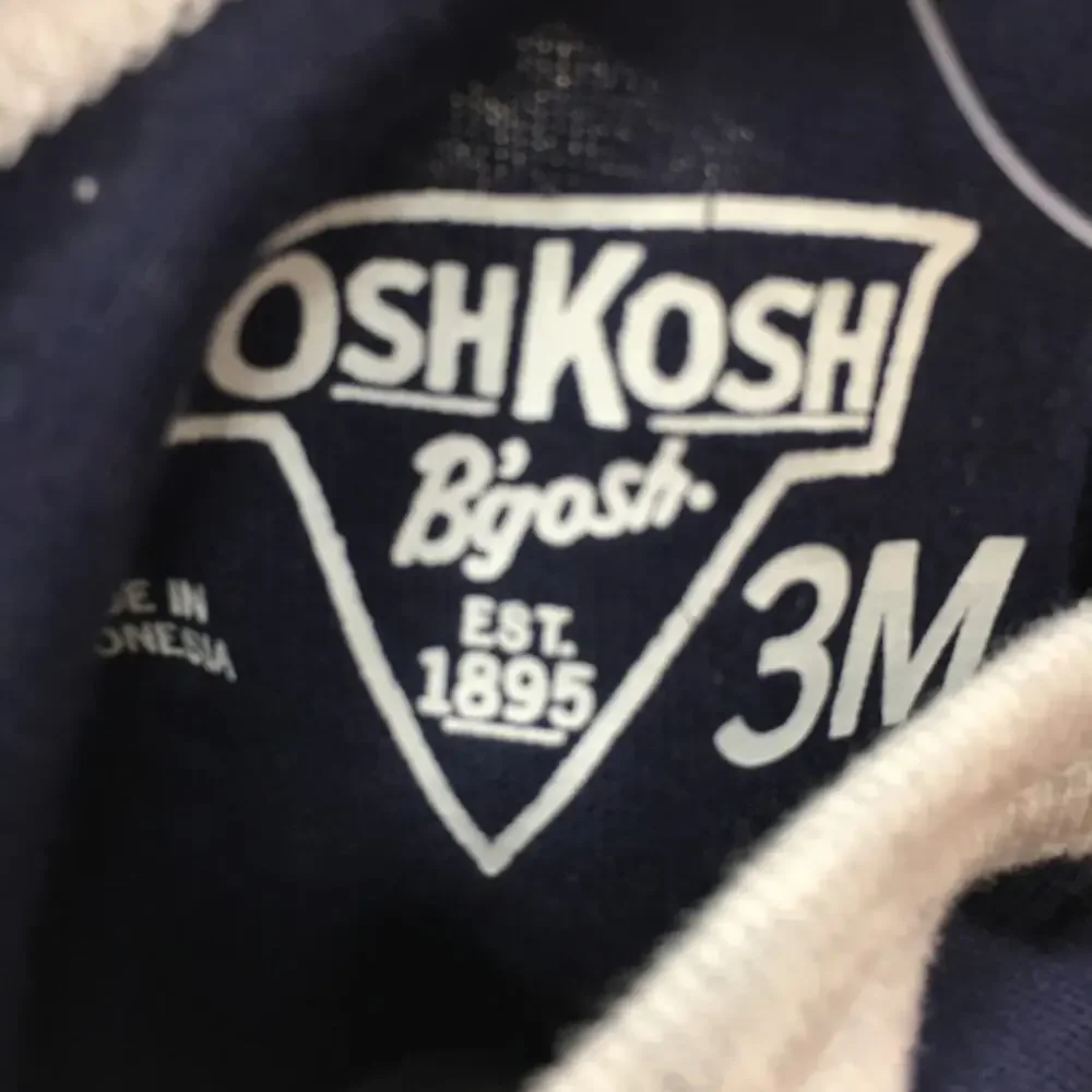 OshKosh B'Gosh Boys Tee‎ Size 3 Mo Bright Spark Navy Blue Gray Orange Robot NEW